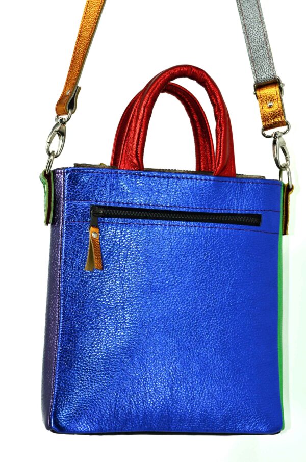 Metallic multicolor handtas met masker - Afbeelding 4